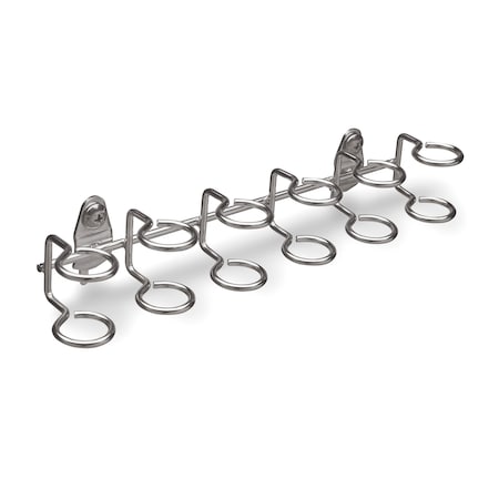 Triton Products 9 In. W Stainless Steel Multi-Ring Tool Holder for 1/8 In. and 1/4 In. Pegboard 1 Pack 86666
